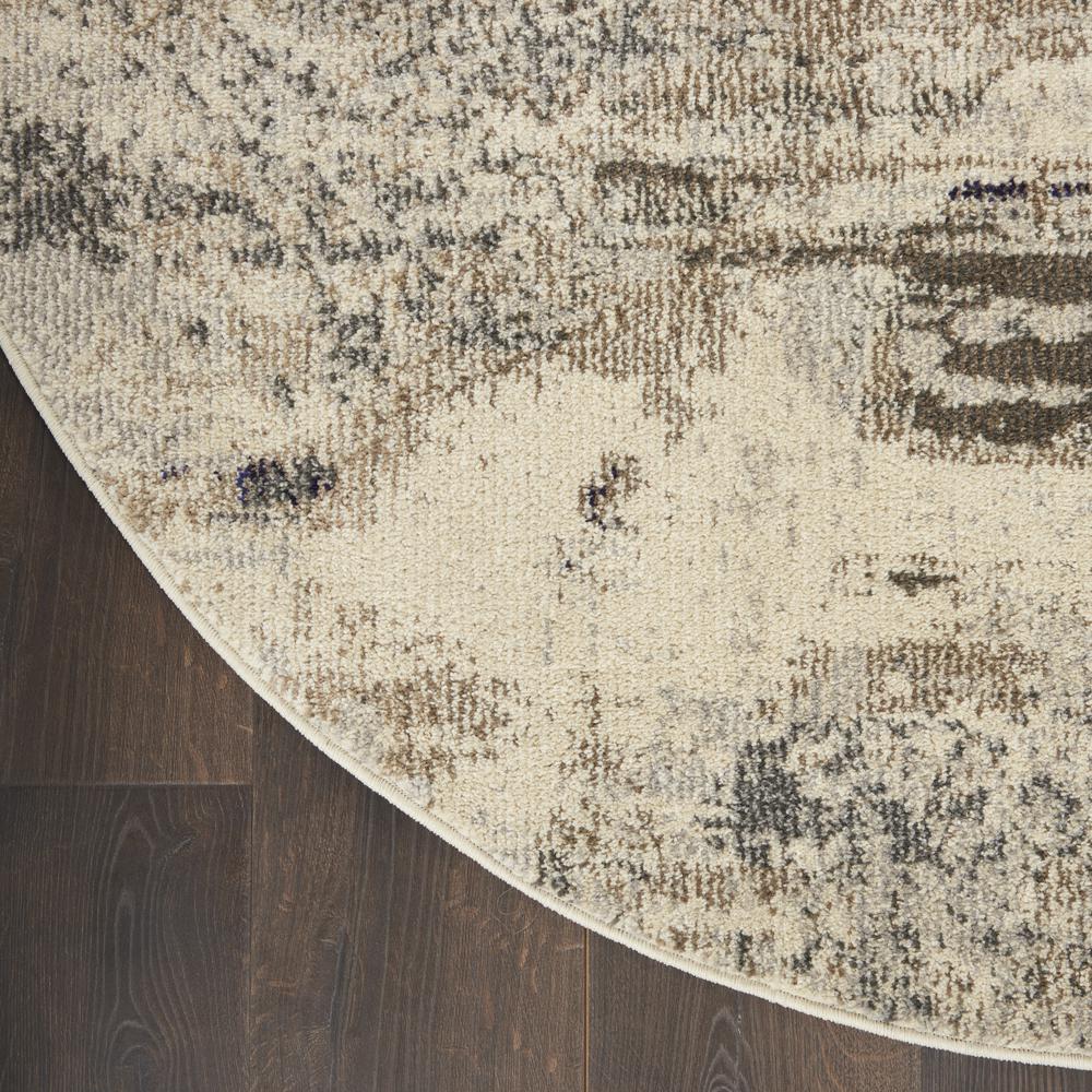 CES02 Celestial Ivory/Grey Area Rug- 4' x ROUND. Picture 4