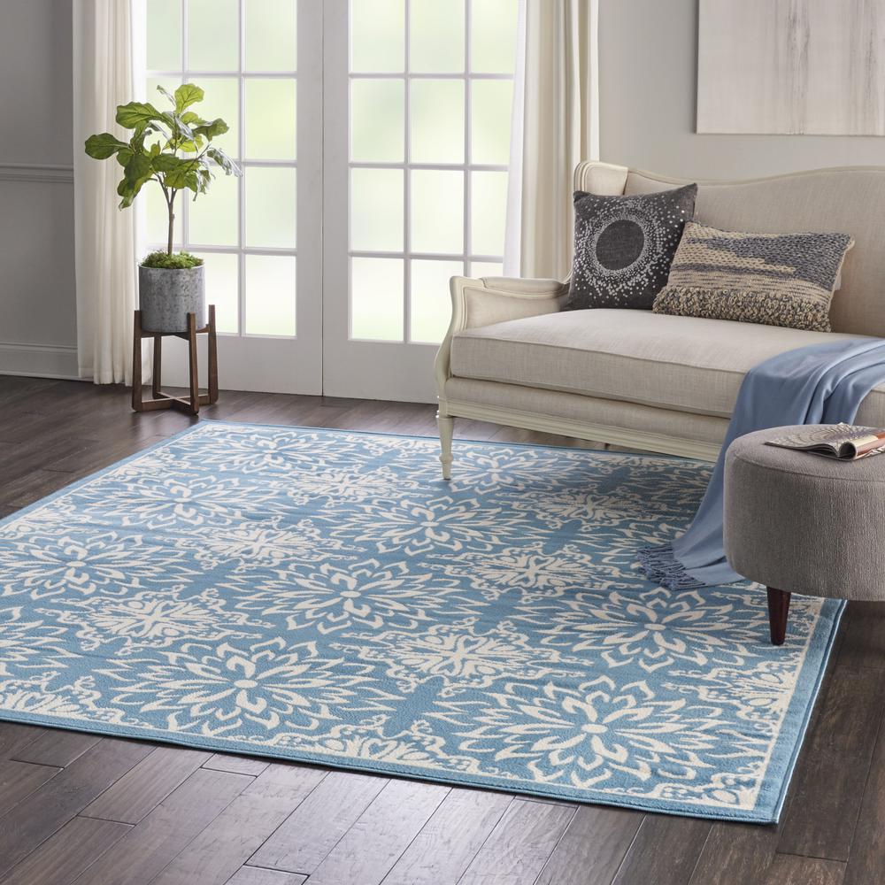 Jubilant Area Rug, Ivory/Blue, 7'10" x 9'10". Picture 6