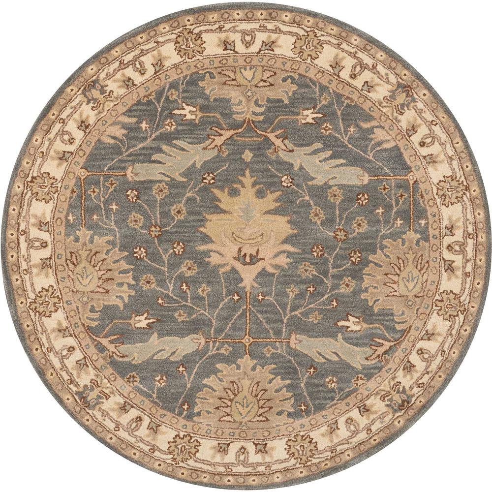 India House Area Rug, Blue, 6' x ROUND. Picture 1
