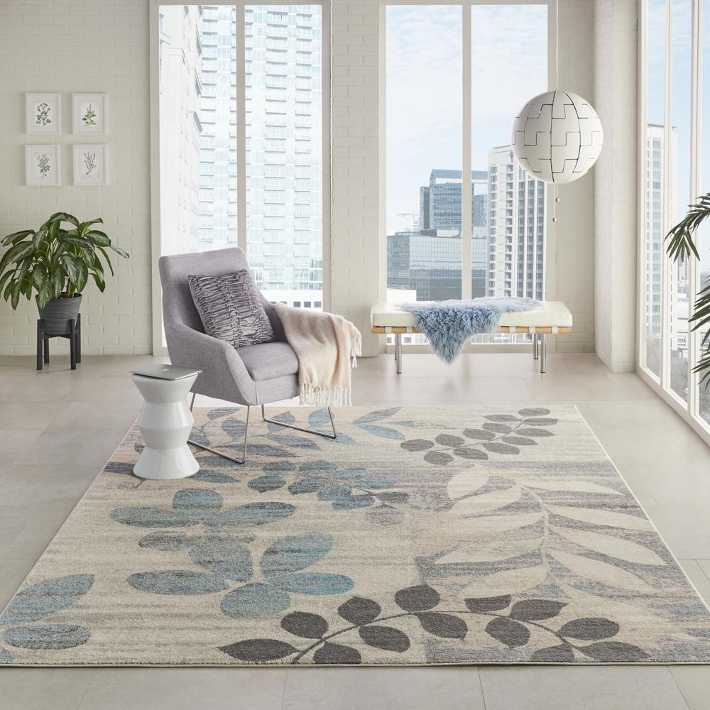 Tranquil Area Rug, Ivory/Light Blue, 8' x 10'. Picture 4