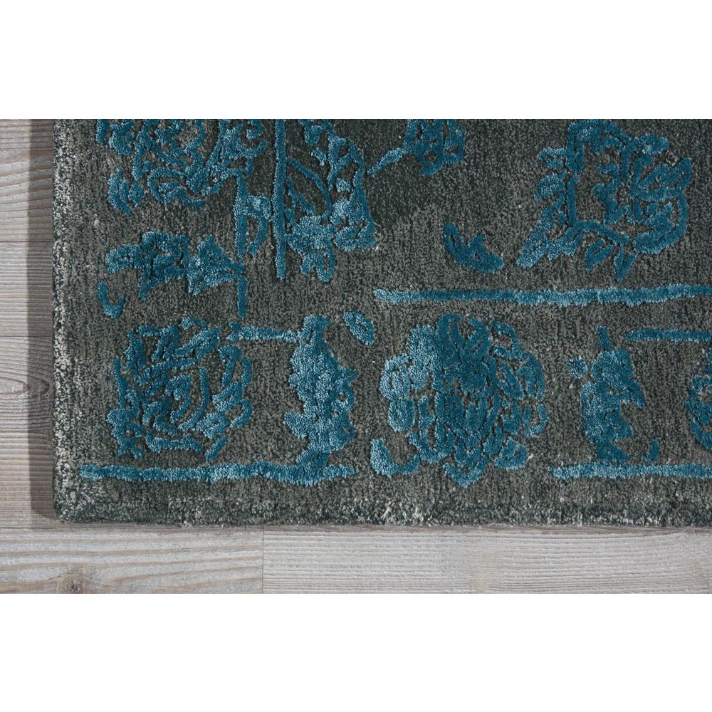 Opaline Area Rug, Charcoal/Blue, 2'3" x 8'. Picture 2