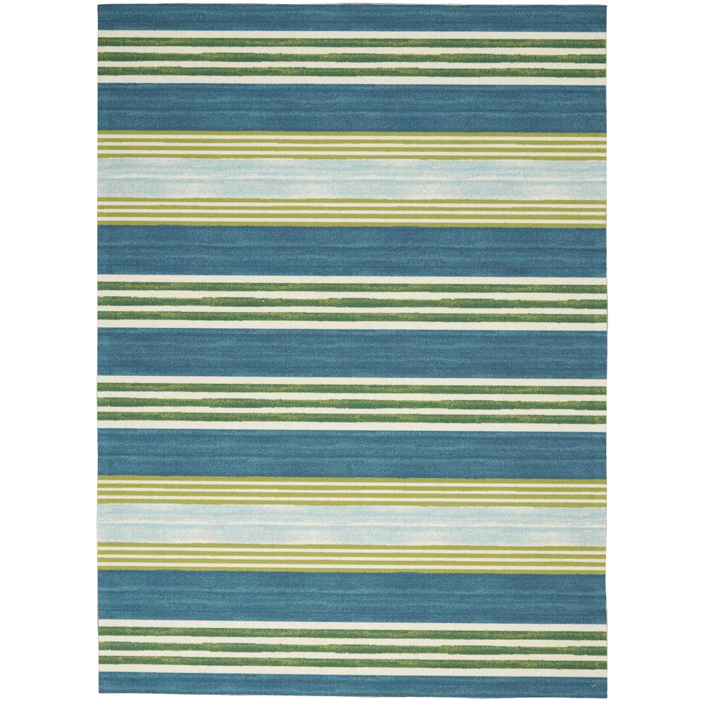 Sun N Shade Area Rug, Green/Teal, 5'3" x 7'5". Picture 1