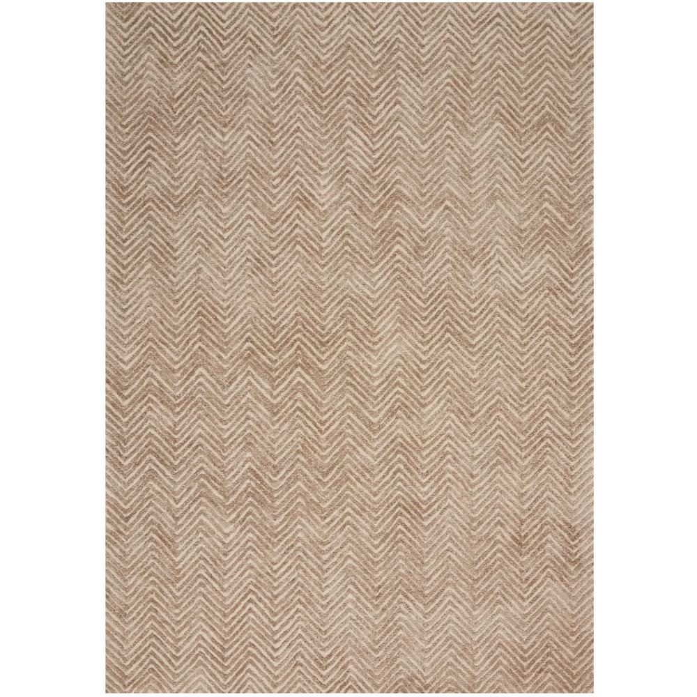 Modern Deco Area Rug, Taupe, 3'9" x 5'9". Picture 1