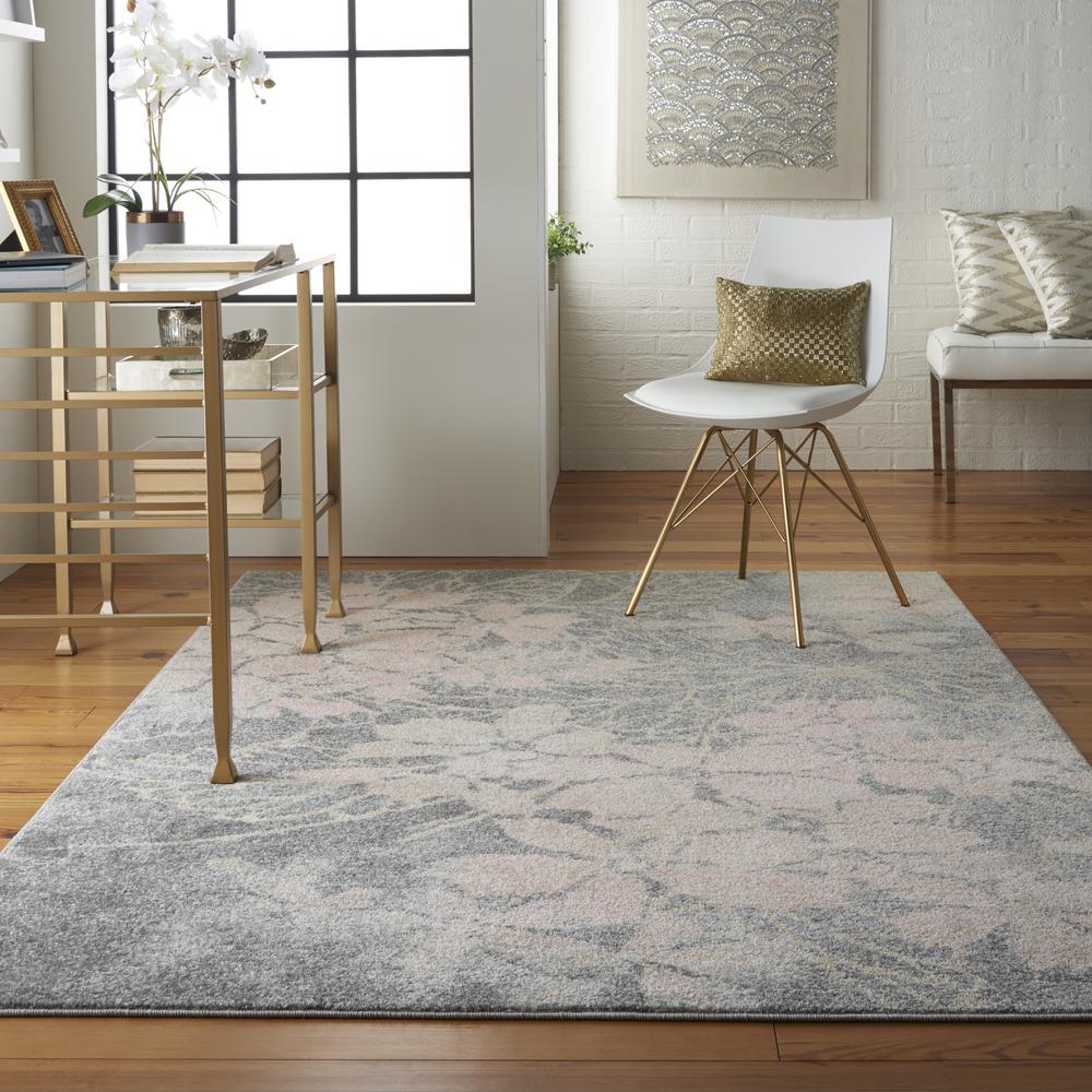 Tranquil Area Rug, Grey/Pink, 6' X 9'. Picture 4