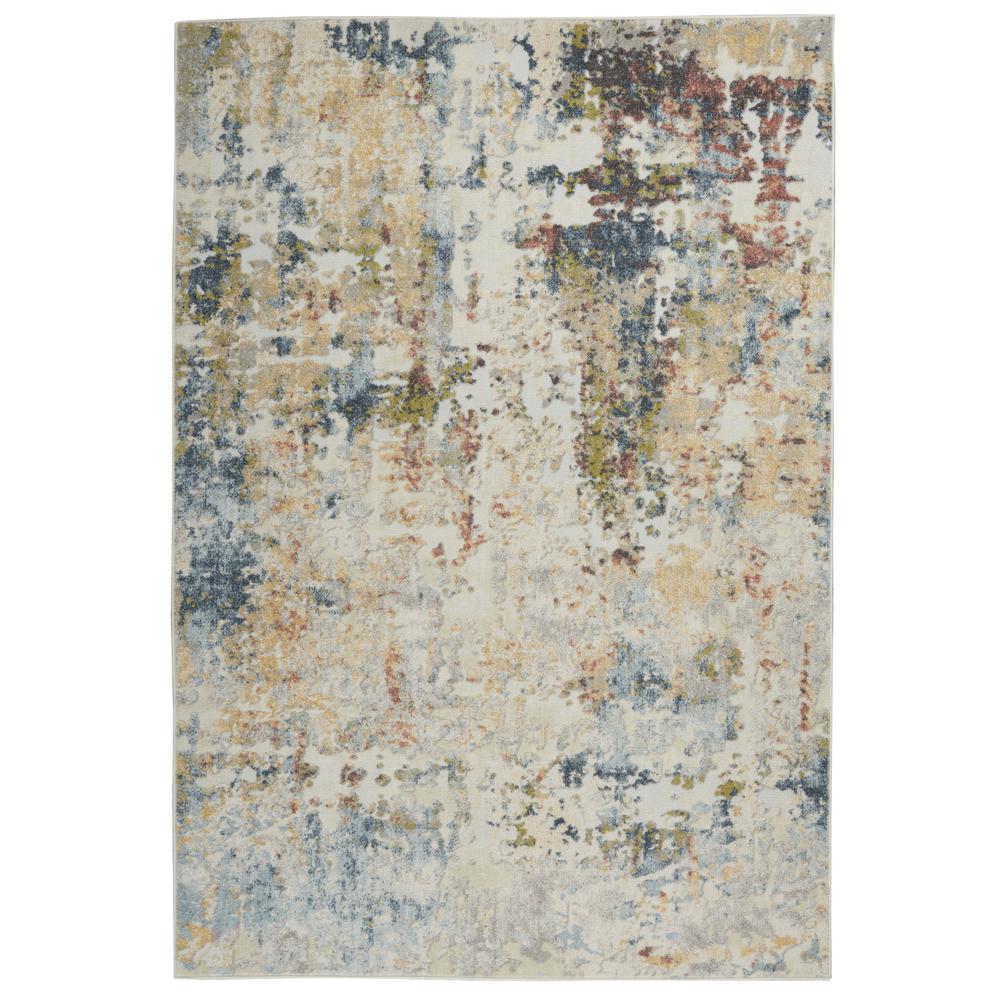 TRC05 Trance Ivory/Multi Area Rug- 5'3" x 7'3". Picture 1