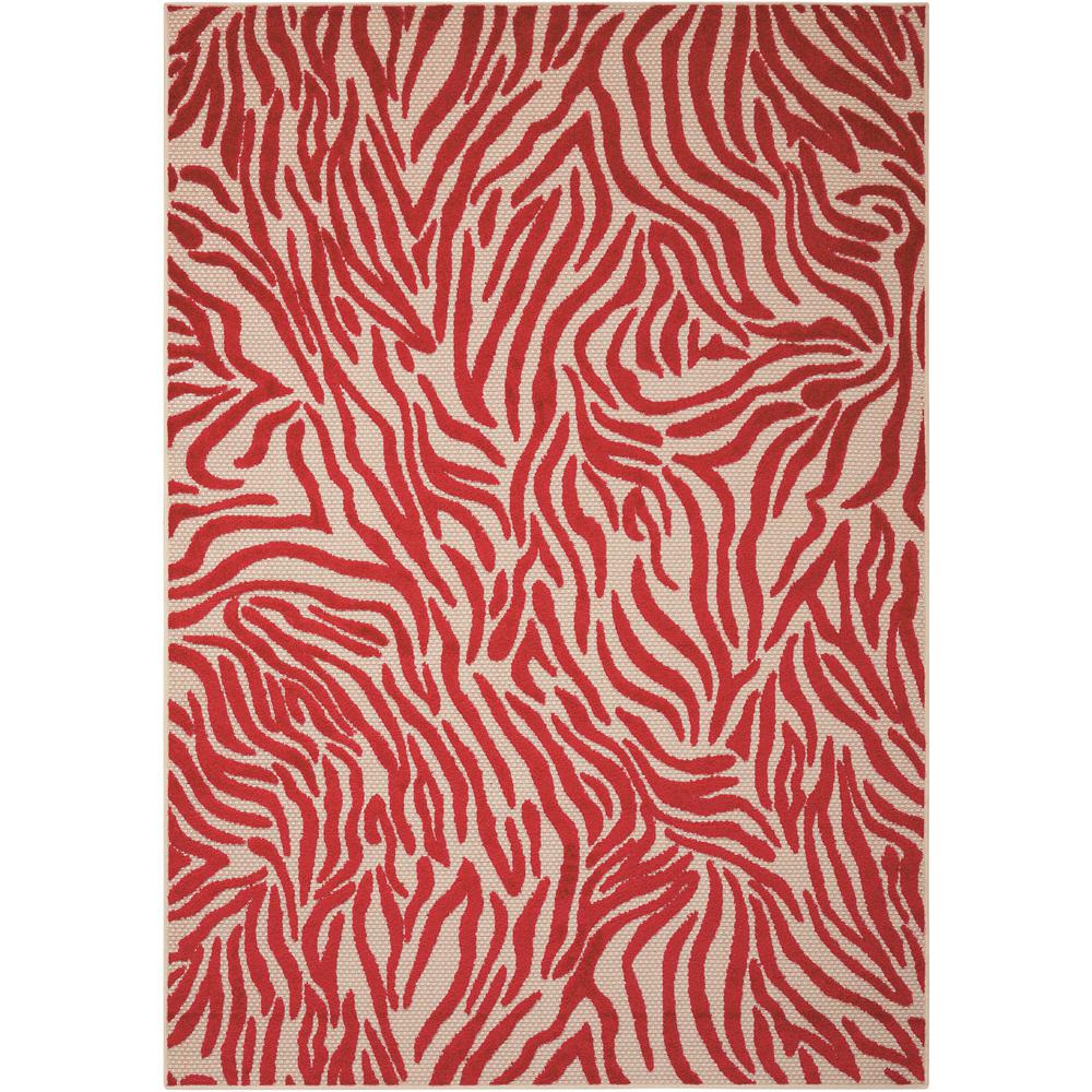 Aloha Area Rug, Red, 5'3" x 7'5". Picture 1