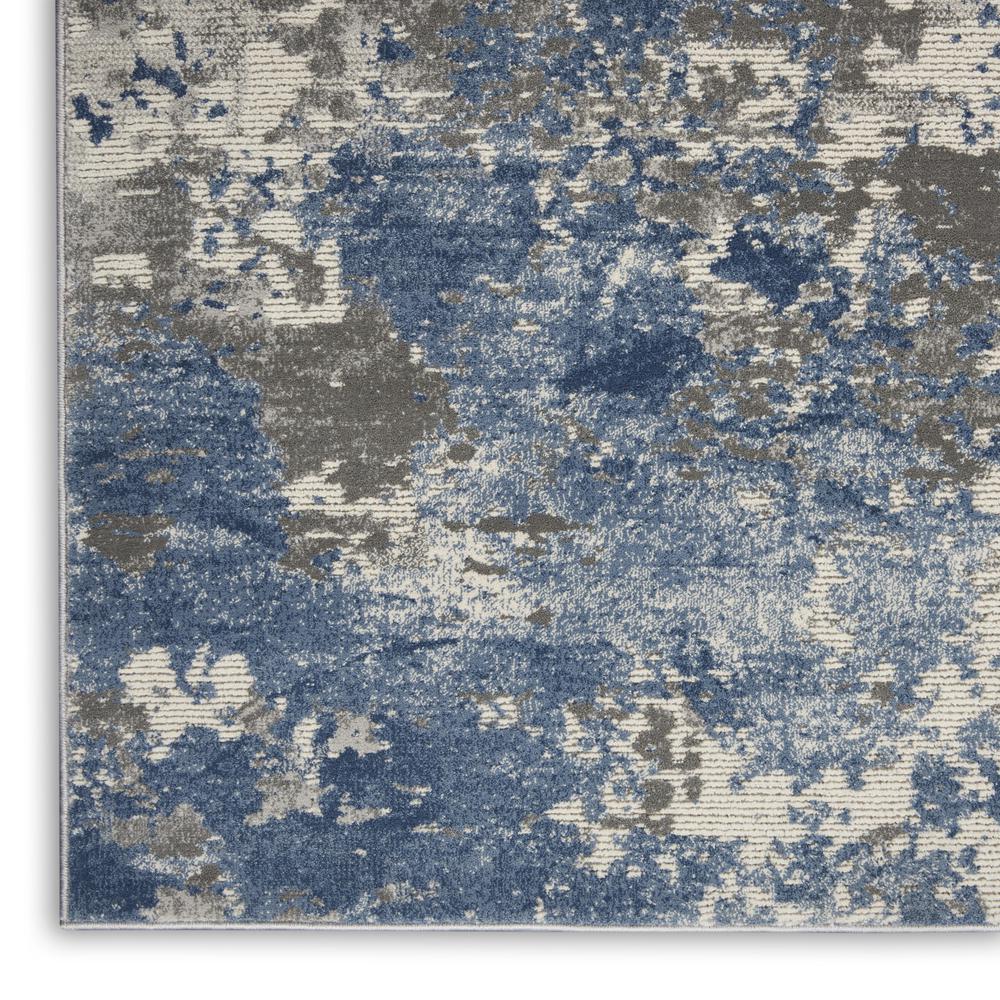 Rustic Textures Area Rug, Grey/Blue, 5'3" X 7'3". Picture 7