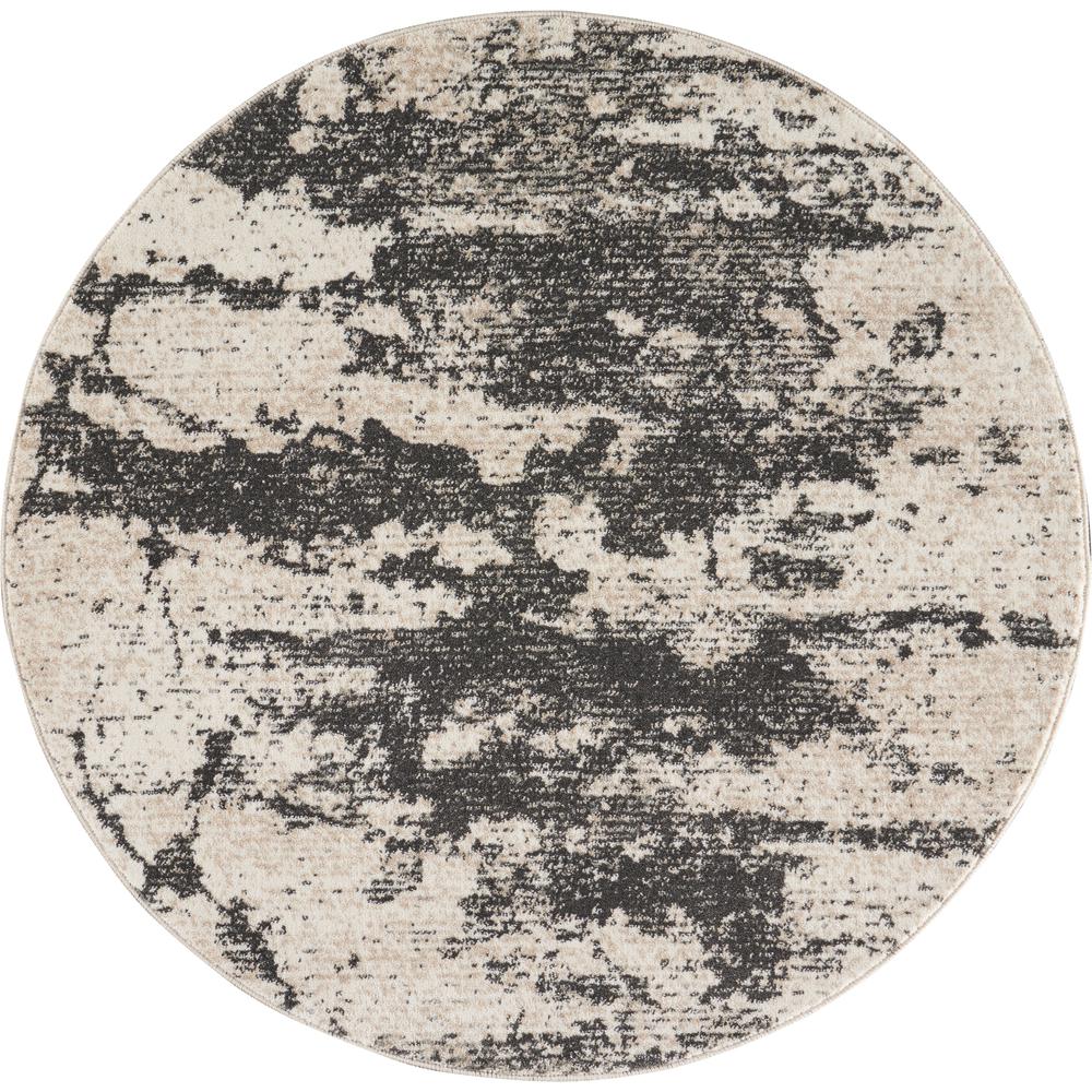 Maxell Area Rug, Ivory/Grey, 5'3" x ROUND. Picture 1