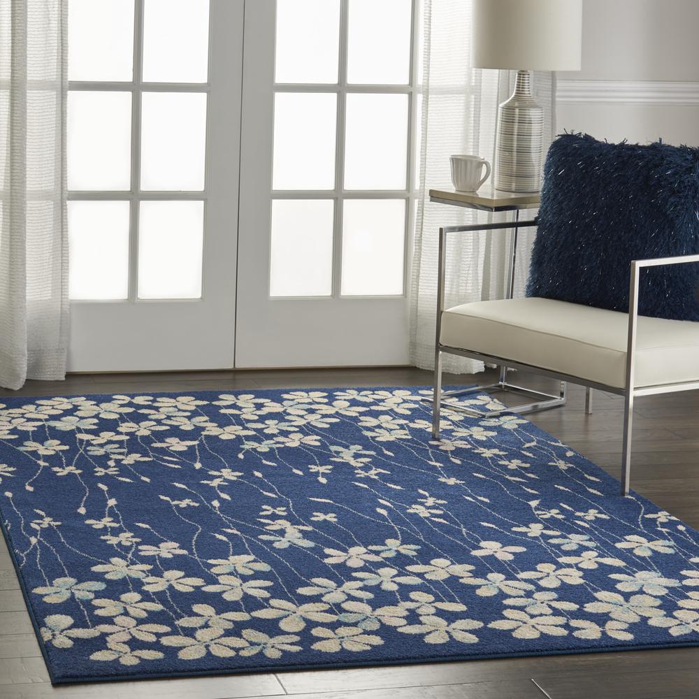 Tranquil Area Rug, Navy, 5'3" X 7'3". Picture 6