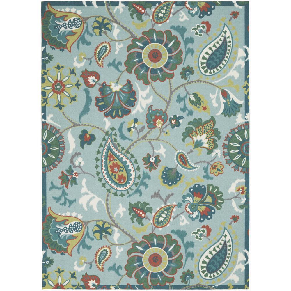 Sun N Shade Area Rug, Light Blue, 5'3" x 7'5". Picture 1