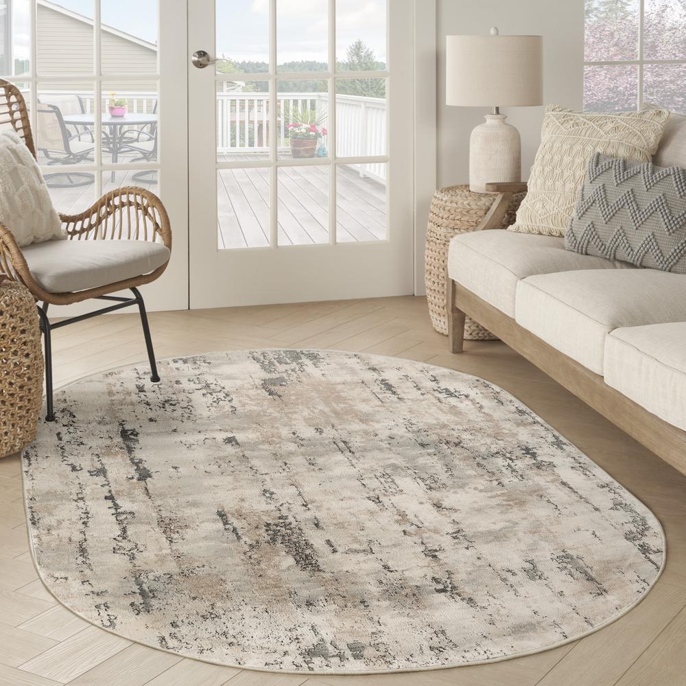 Modern Oval Area Rug, 6' x 9' Oval. Picture 2