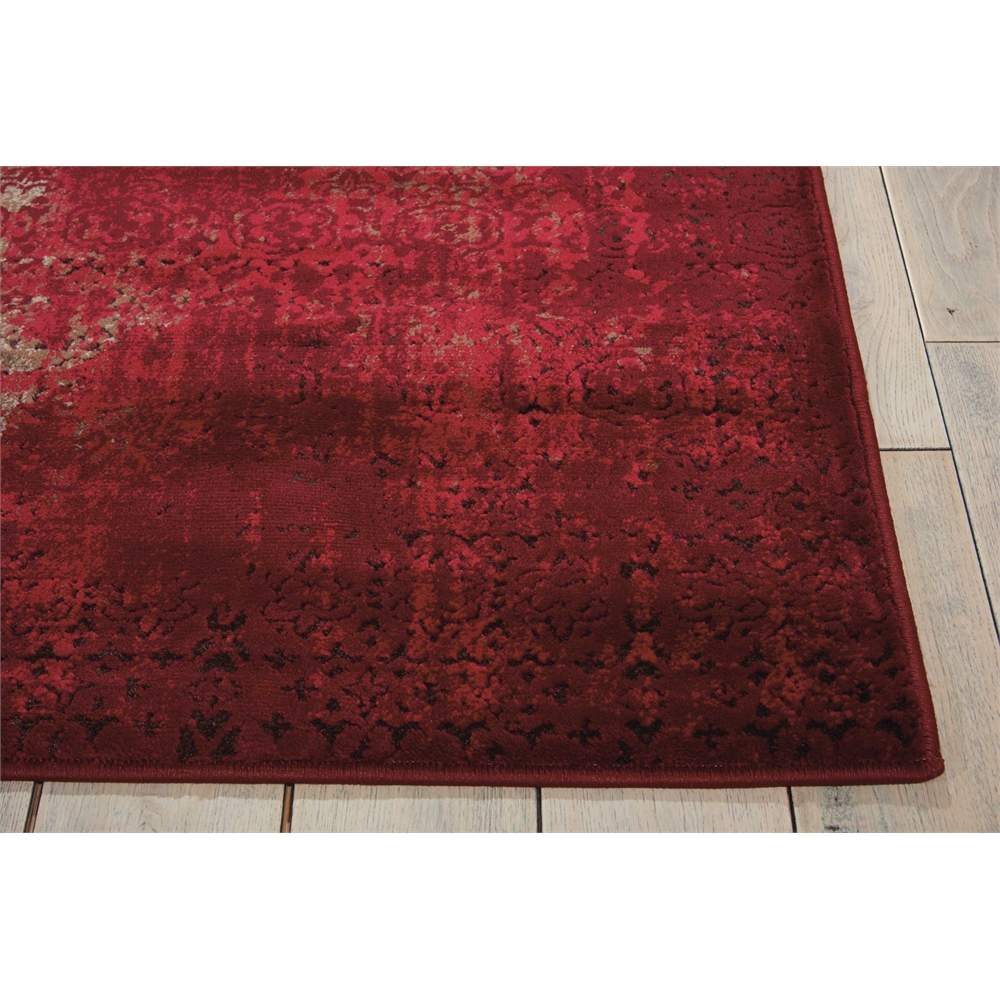 Karma Area Rug, Red, 5'3" x 7'4". Picture 3