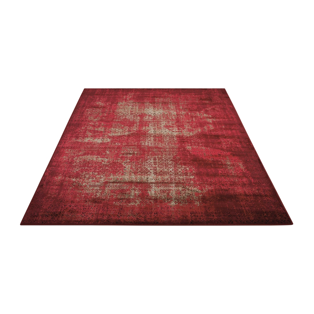 Karma Area Rug, Red, 5'3" x 7'4". Picture 5