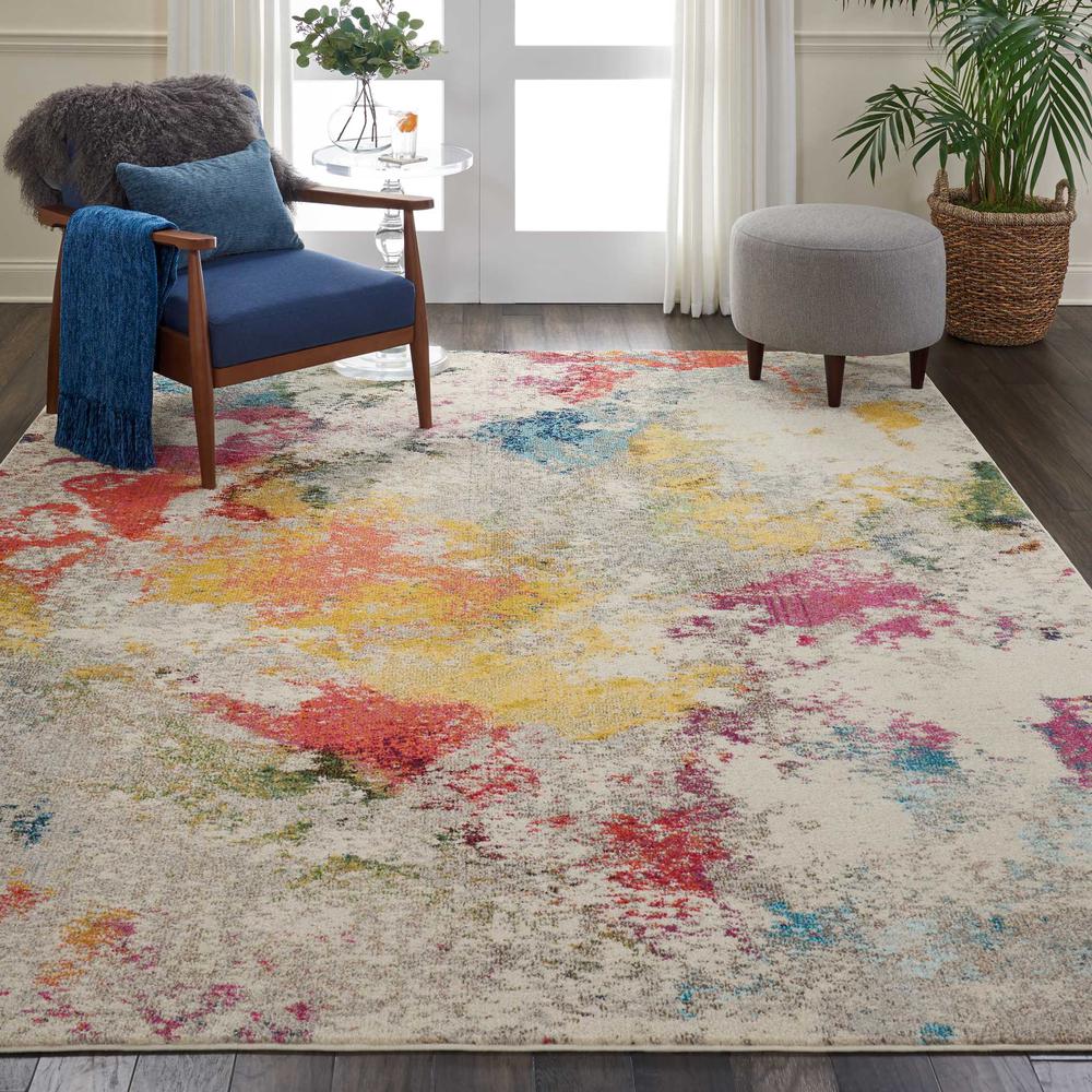 Celestial Area Rug, Ivory/Multicolor, 7'10" x 10'6". Picture 4