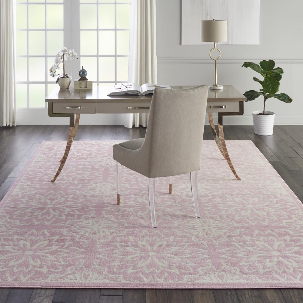 Nourison Jubilant Area Rug, 7' x 10', Ivory/Pink. Picture 2