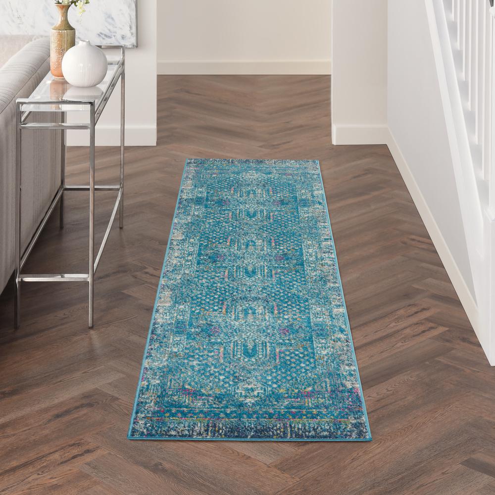PSN38 Passion Blue Area Rug- 2'2" x 10'. Picture 2