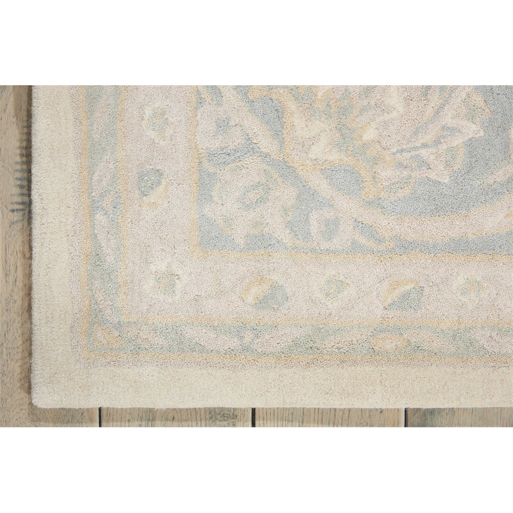 Royal Serenity "Hyde Park" Ivory Blue Area Rug. Picture 2