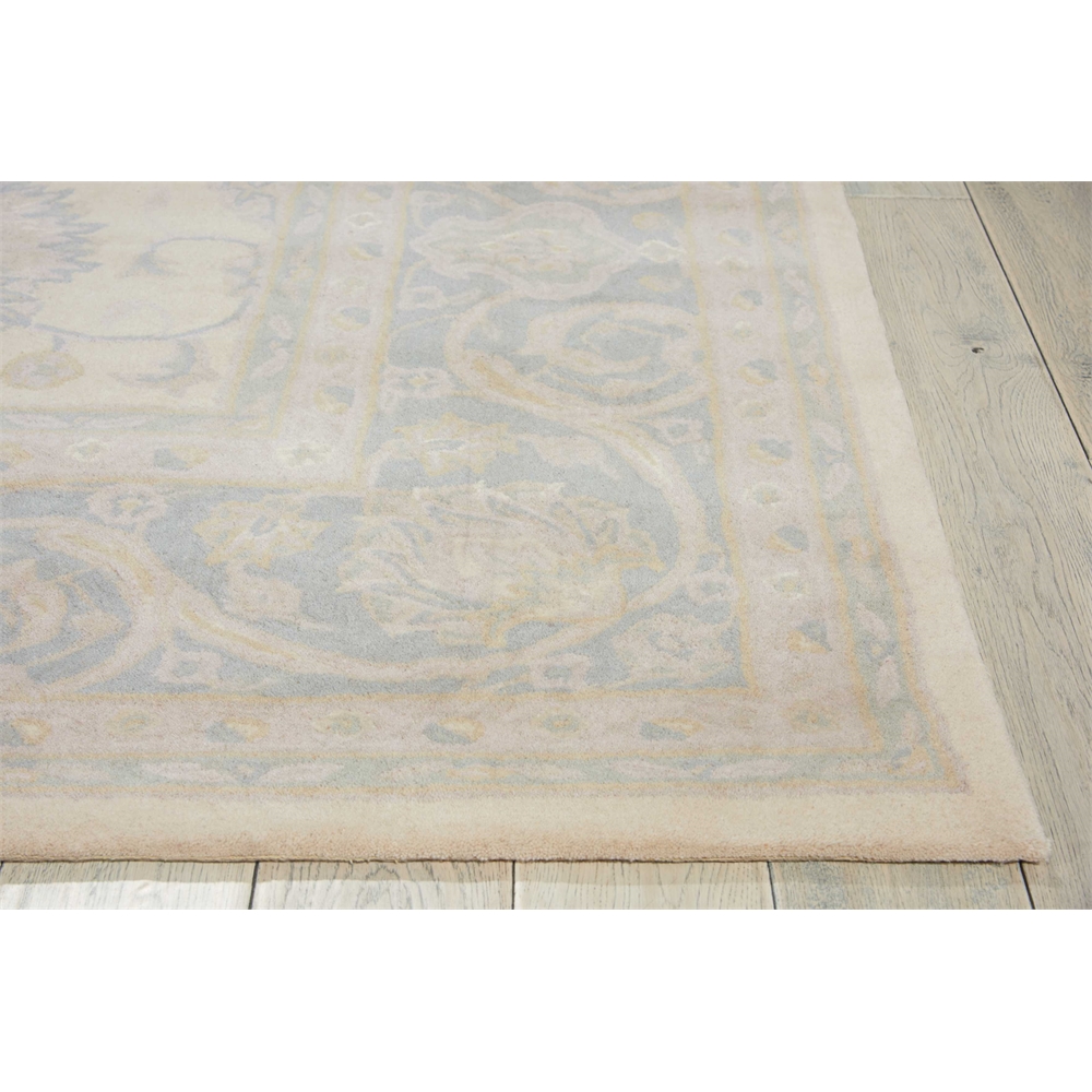 Royal Serenity "Hyde Park" Ivory Blue Area Rug. Picture 3