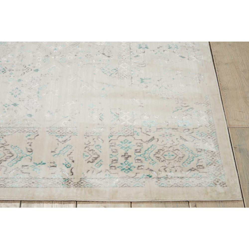 KI34 Silver Screen Area Rug, Ivory/Teal, 5'3" x 7'3". Picture 4