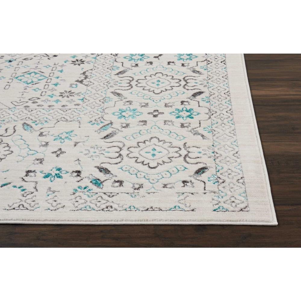KI34 Silver Screen Area Rug, Ivory/Teal, 9'10" x 13'2". Picture 4