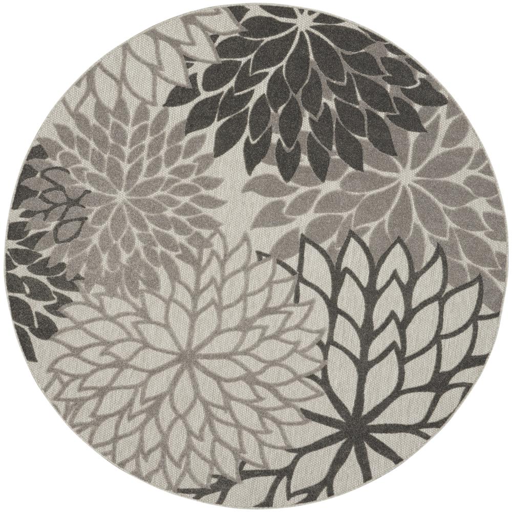 ALH05 Aloha Silver Grey Area Rug- 7'10" x round. Picture 1