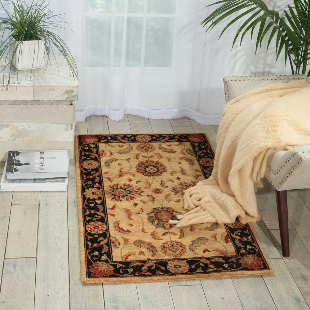 Living Treasures Area Rug, Ivory/Black, 3'6" x 5'6". Picture 2