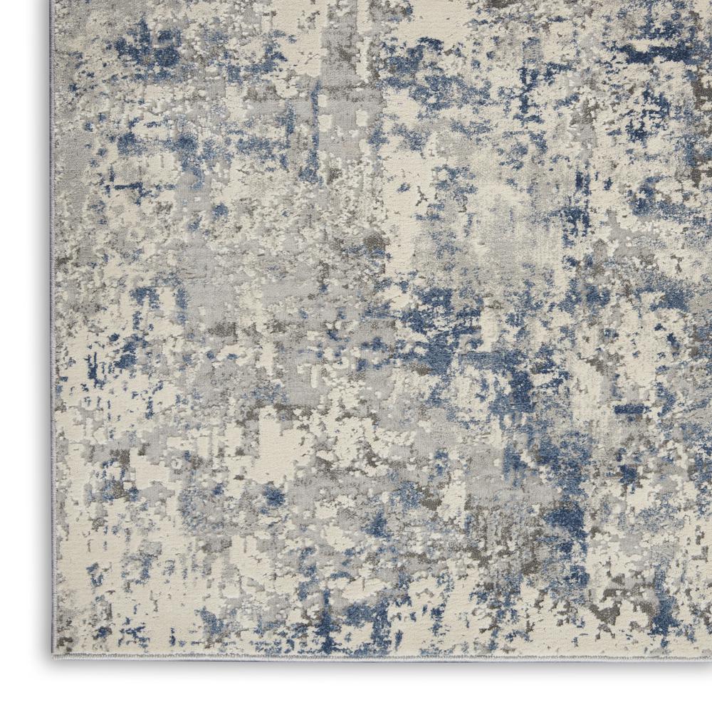 Rustic Textures Area Rug, Ivory/Grey/Blue, 5'3" X 7'3". Picture 7