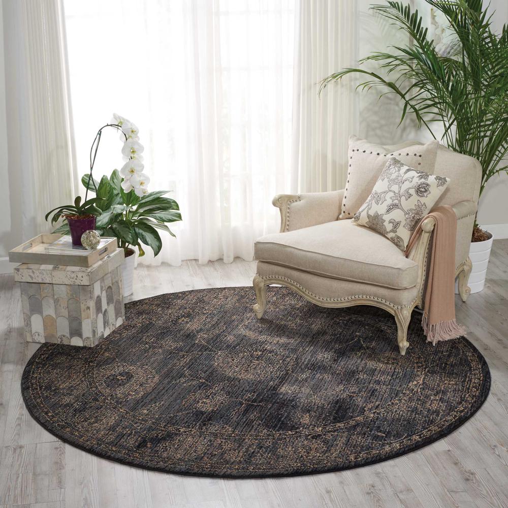 Nourison 2020 Area Rug, Charcoal, 7'5" x ROUND. Picture 2
