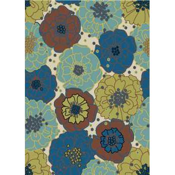 Home & Garden Area Rug, Light Blue, 10' x 13'. Picture 1
