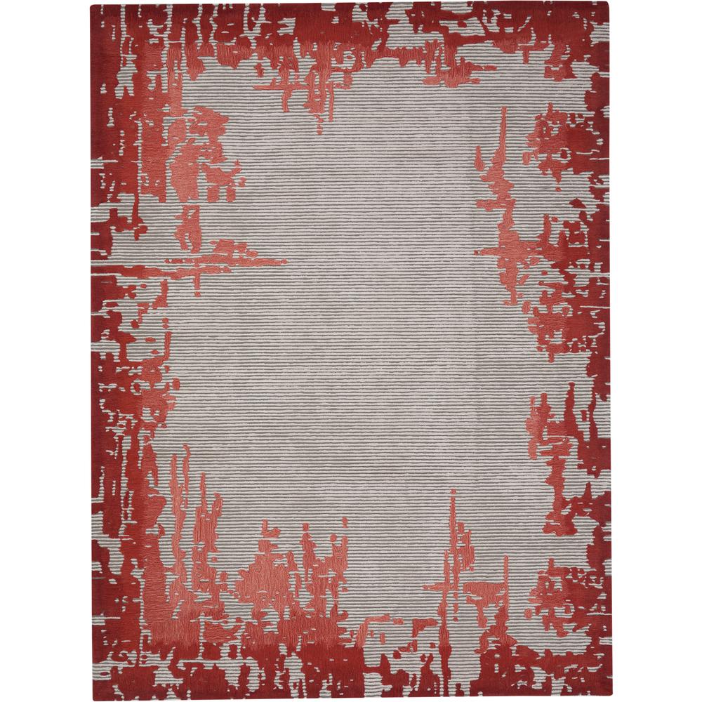 Symmetry Area Rug, Beige/Red, 8'6" X 11'6". Picture 1