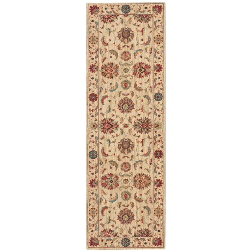 Living Treasures Area Rug, Ivory, 2'6" x 12'. The main picture.