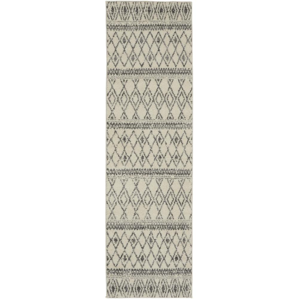 PSN41 Passion Ivory/Grey Area Rug- 2'2" x 7'6". Picture 1