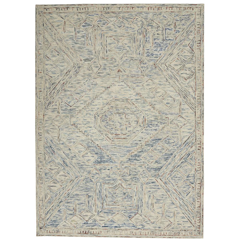 LNK02 Linked Blue/Multi Area Rug- 3'9" x 5'9". The main picture.