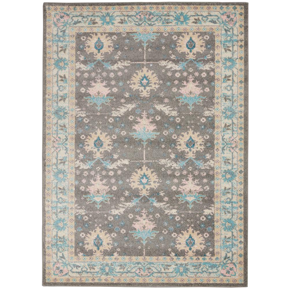 Tranquil Area Rug, Grey/Pink, 4' X 6'. Picture 1