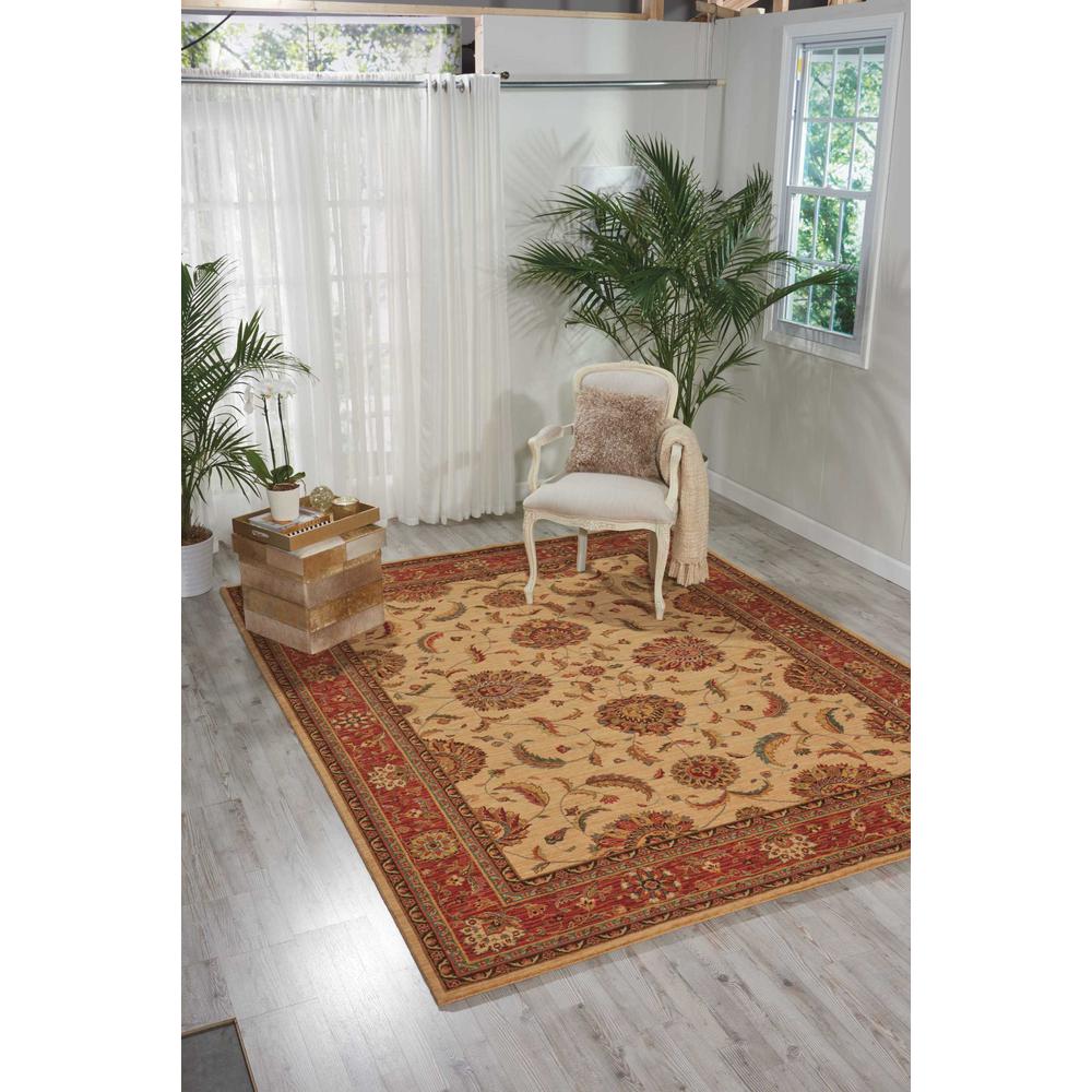 Living Treasures Area Rug, Ivory/Red, 7'6" x 9'6". Picture 2