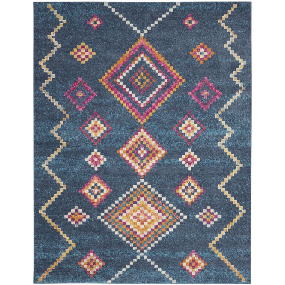 Rectangle Bohemian Machine Made Area Rug. Picture 1