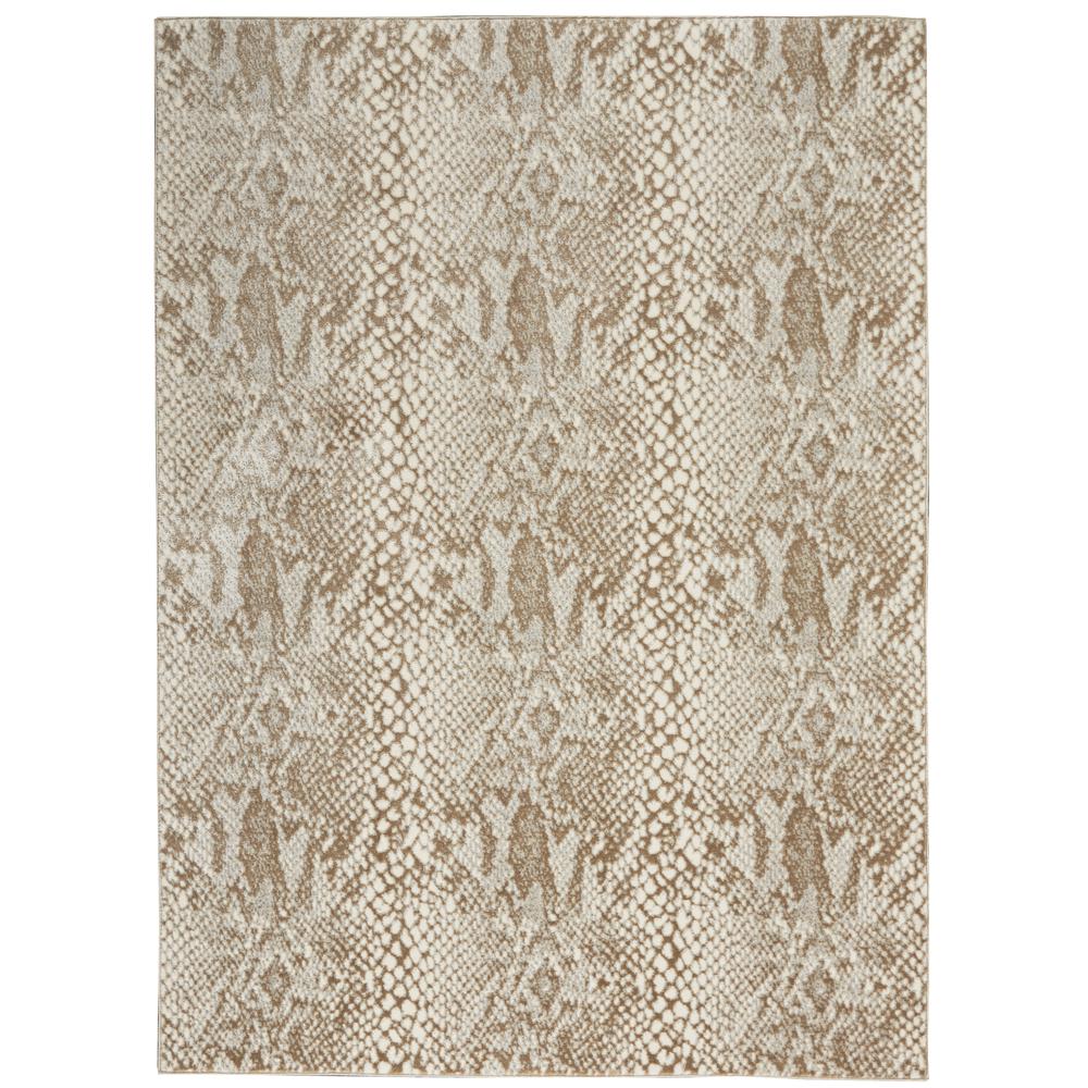 Nourison Solace Area Rug, 5'3" x 7'3", Ivory Beige. Picture 1