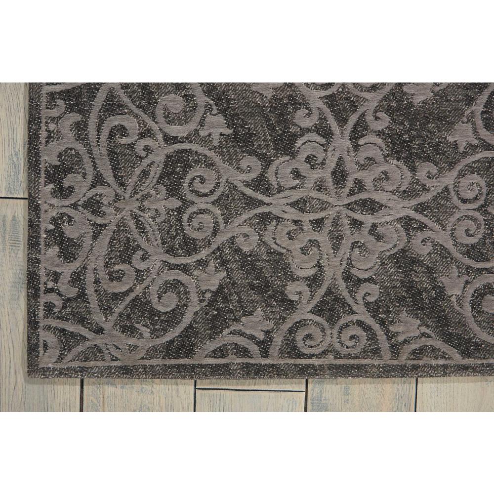 Damask Area Rug, Grey, 2'3" x 3'9". Picture 2