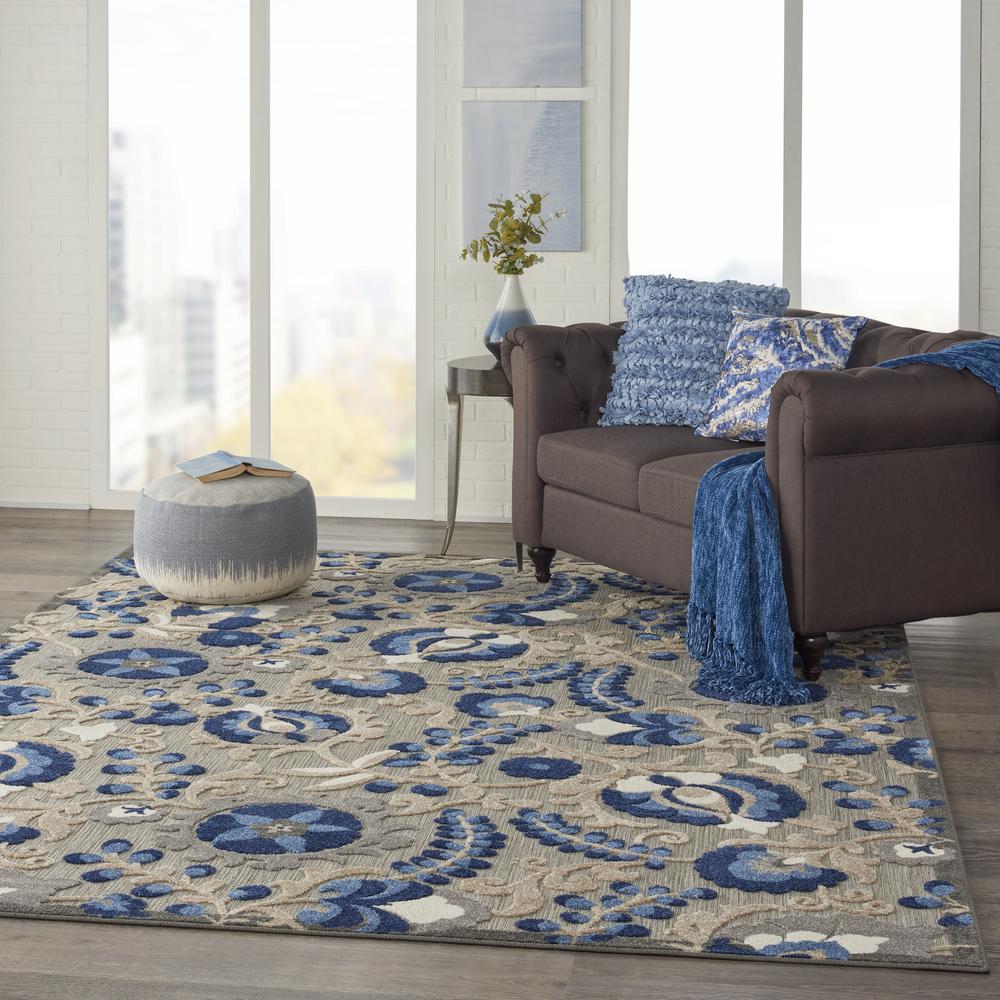 ALH17 Aloha Natural/Blue Area Rug- 7'10" x 10'6". Picture 9