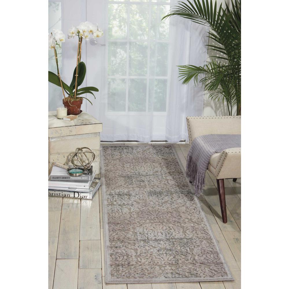 Graphic Illusions Area Rug, Grey, 2'3" x 8'. Picture 2