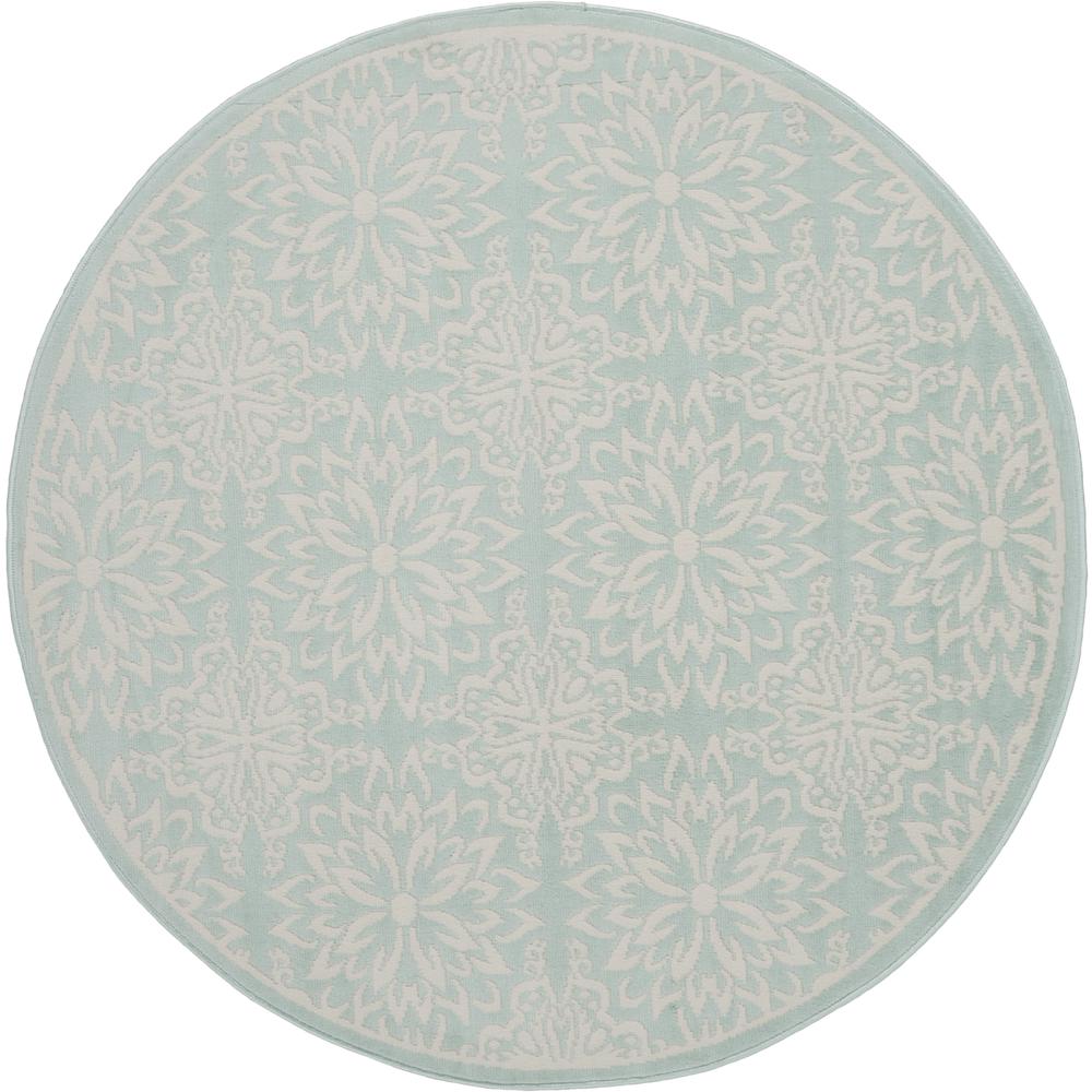 Jubilant Area Rug, Ivory/Green, 5'3" x ROUND. Picture 1