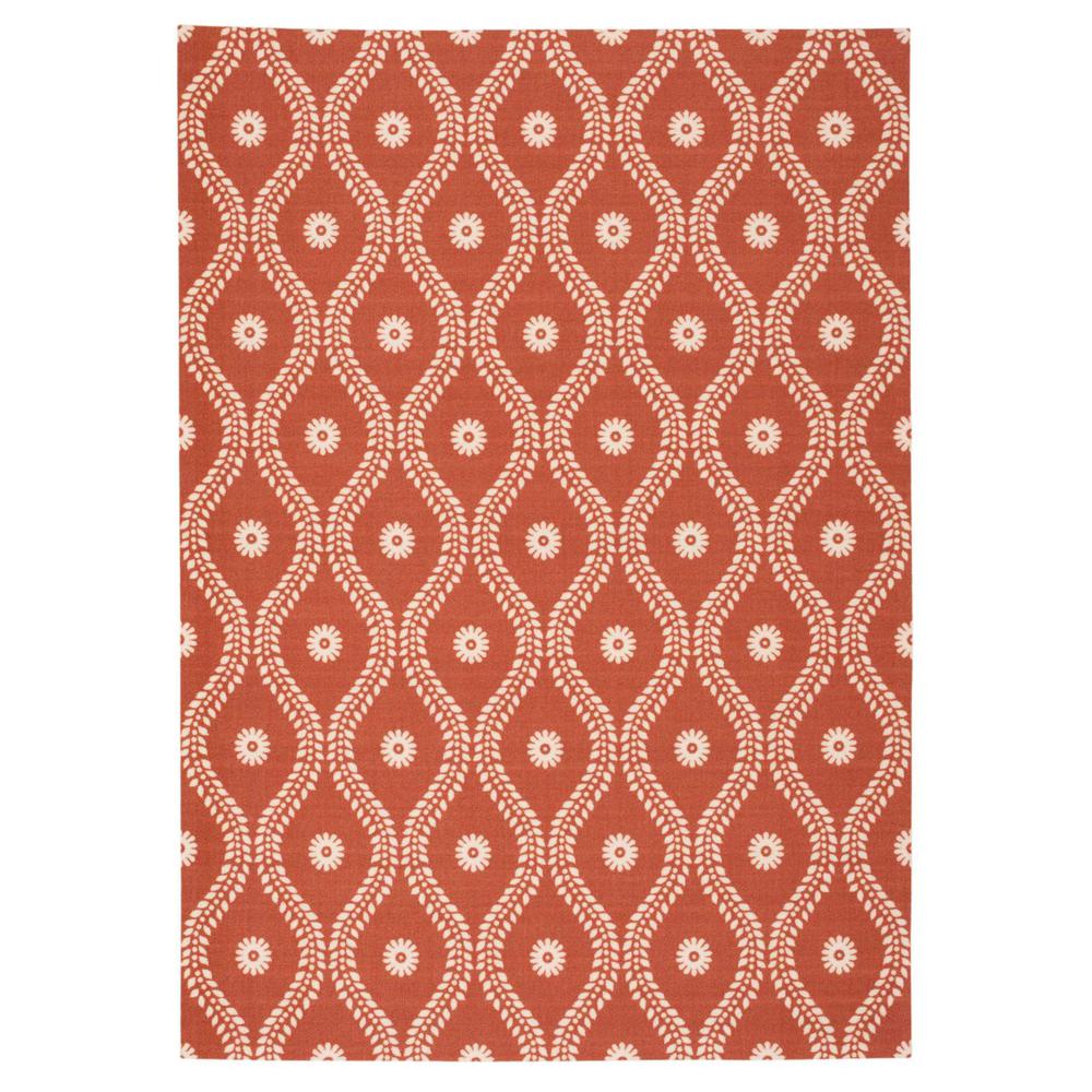 Home & Garden Area Rug, Rust, 10' x 13'. Picture 1