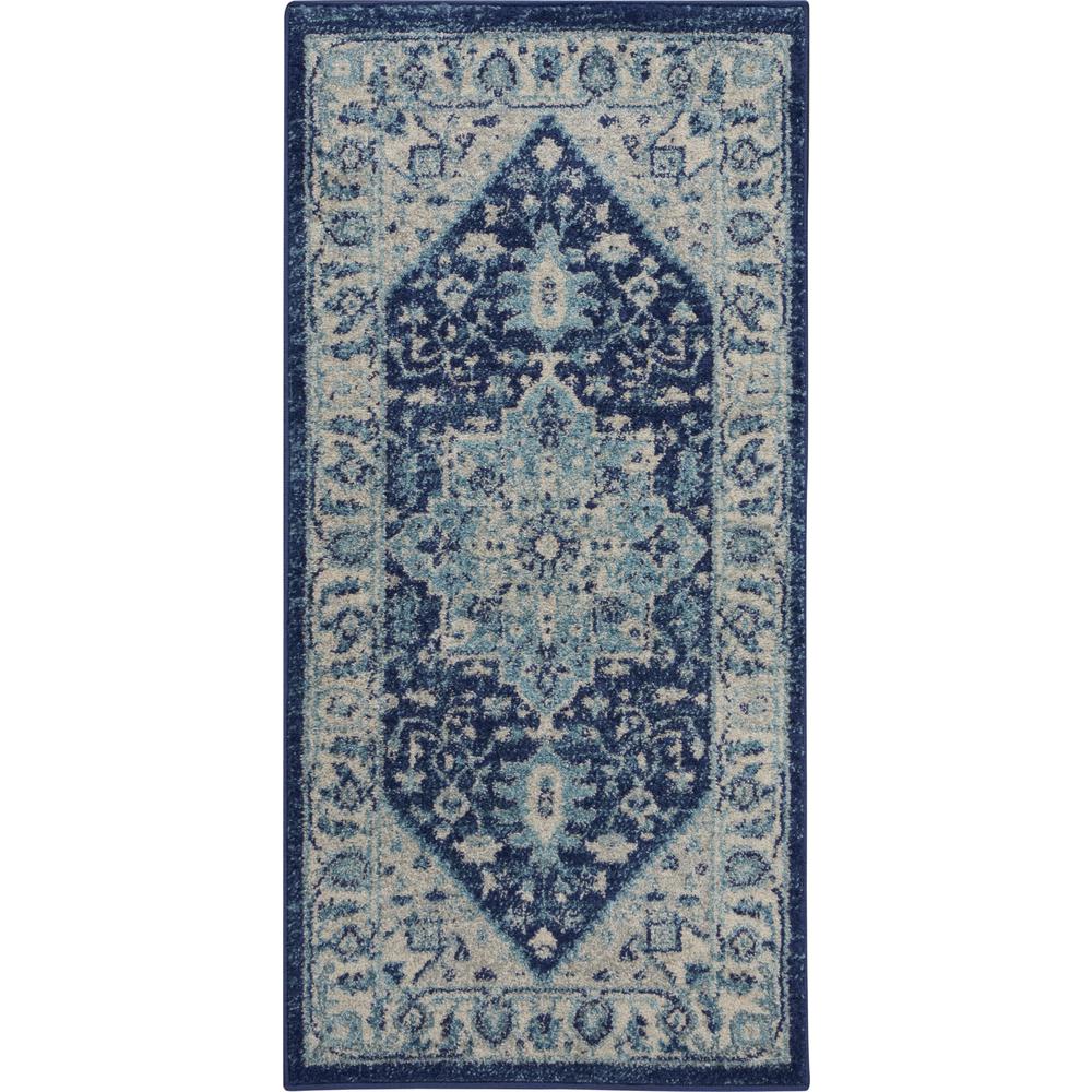 Tranquil Area Rug, Ivory/Navy, 2' X 4'. Picture 1