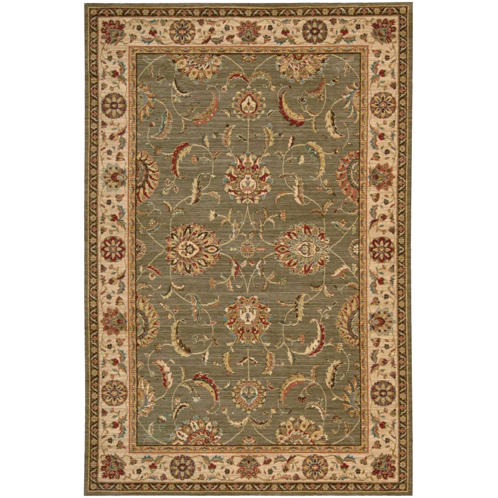 Living Treasures Area Rug, Green, 5'6" x 8'3". Picture 1