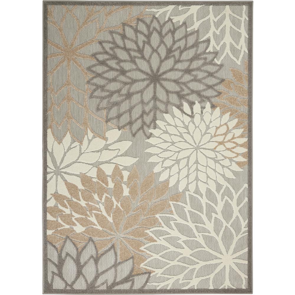 Nourison Aloha Indoor/Outdoor Area Rug, 5'3" x 7'5", Natural. Picture 1