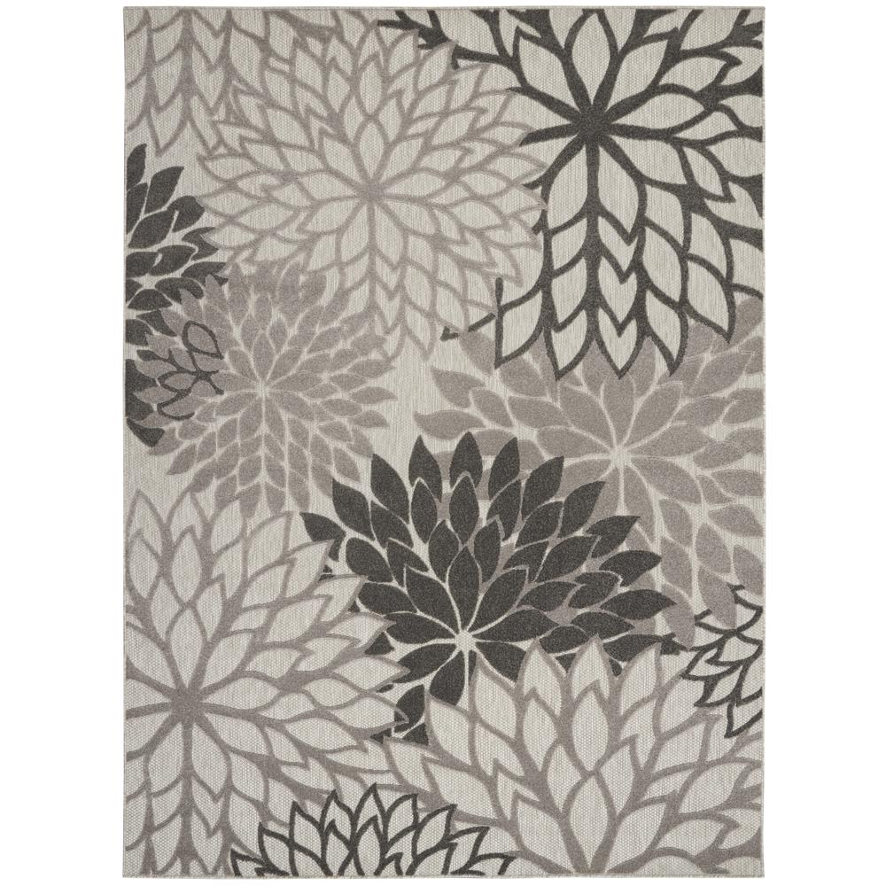 ALH05 Aloha Silver Grey Area Rug- 7' x 10'. Picture 1