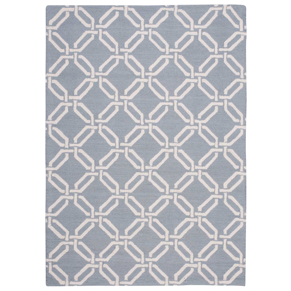 Linear Area Rug, Light Blue, 5' x 7'. Picture 1