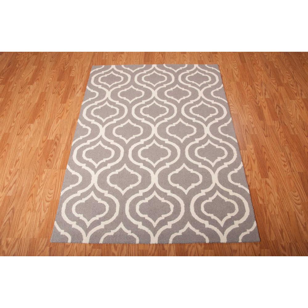 Linear Area Rug, Silver, 8' x 11". Picture 3