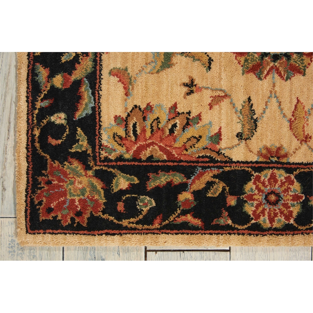 Living Treasures Area Rug, Ivory/Black, 2'6" x 8'. Picture 2