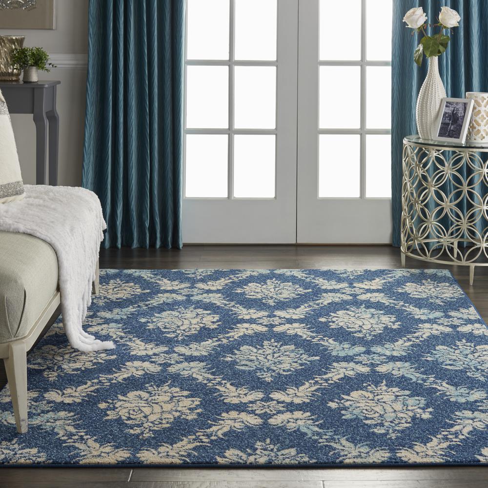 Tranquil Area Rug, Navy/Light Blue, 4' X 6'. Picture 4